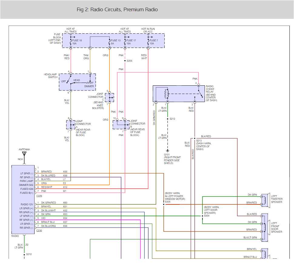 A Detailed Wiring Diagram For The Infinity Sound System In The 2001